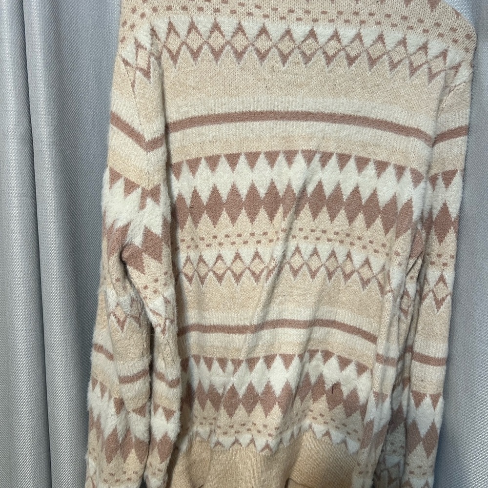 Women’s Beige Patterned Sweater - Picture 6 of 6